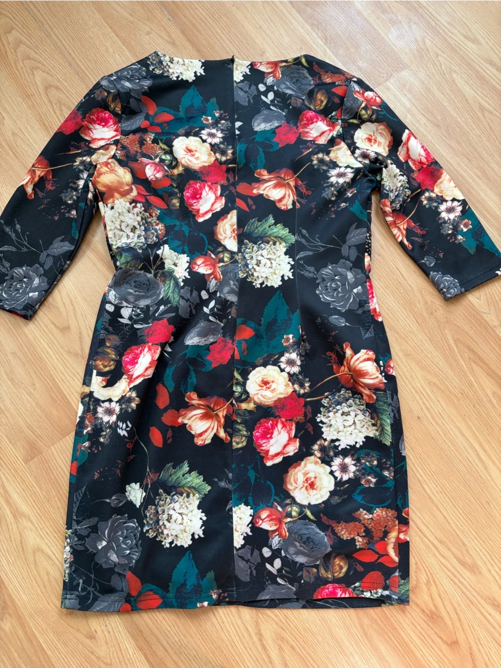 Angel Eye Dress Multicolor Floral black lace trim Sz 12 Goth Whimsygoth - Picture 6 of 8